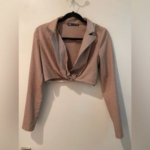 Zara Cropped Blazer Top